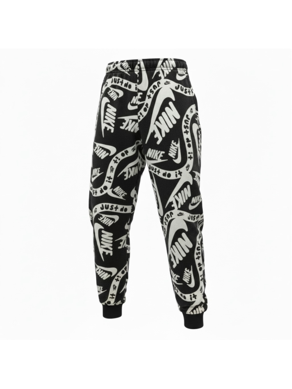 Boys Nike Joggers Sweatpants XL Black White Logo Print - Picture 5 of 5